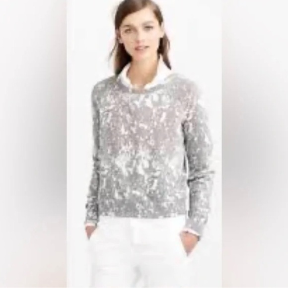 J. Crew Gray Paint Splatter Sweatshirt Size Small - Picture 1 of 6